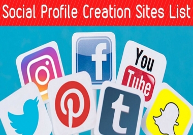 I will setup 70 social profiles or profile creations high DA, PA backlinks.