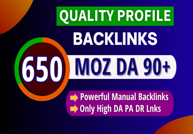 650+ High Authority Manual Link Building DR 60 to 80 SEO Dofollow Profile Backlinks Moz DA 90+