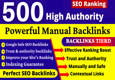 500+ High Authority DA 90+ Dofollow Backlinks. EDU,  Web2,  PBN,  Profile & Link Building Service