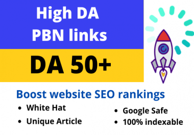 I will build da 50 plus homepage dofollow backlinks for off page SEO