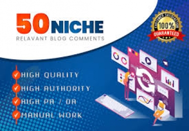 I will create 50 niche blog comments backlinks