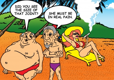 I will create any humorous comic strip or cartoon