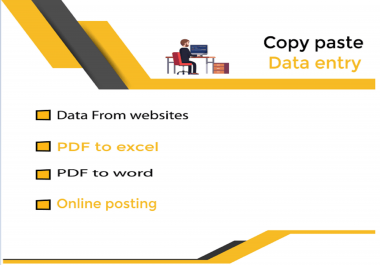 I will do fastest data entry,  copypaste and data collection