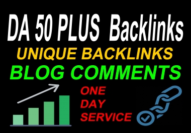 I Will Do 50 Plus DA With 42 Unique Backlinks
