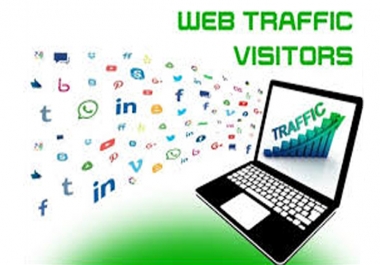 Real organic traffic daily 100+ visitors to your site via social networks for 30 days none stop