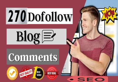 I will build 270 Dofollow Blog comments Backlinks SEO service