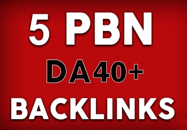 5 High Authority homepage PBN Backlinks DA 30 to 40 plus 100 Manual work