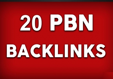 Create 20 homepage PBN Backlinks DA 30 to 40 plus Manual work