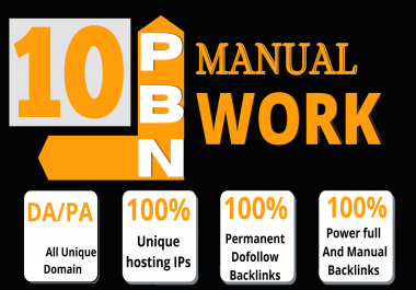 Get 10 High DA & PA Homepage DoFollow High-Quality PBN Backlinks With Manual Work & Spam Score Free