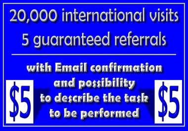 Boost your website on 20k visitors and 5 referrals