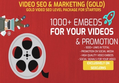 Get 1000+ Video Embeds and Social Signal Embed for SEO to your video