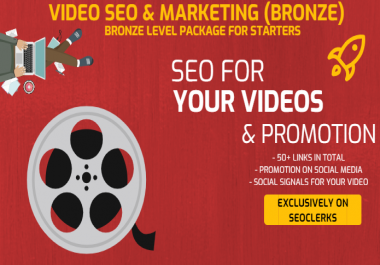 Organic MASSIVE YouTube Video SEO and Promotion with Embeds,  Backlinks,  Social Signals and Shoutouts