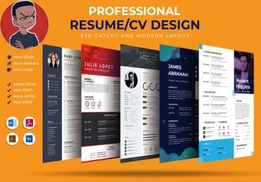 I Will Make Professional CV,  Resume and Portfolio Design