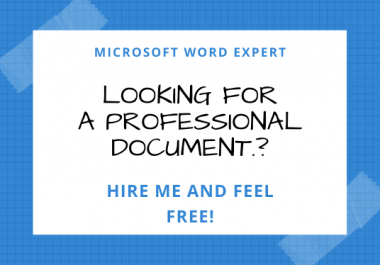 Edit, format, redesign and update your Microsoft ms word document