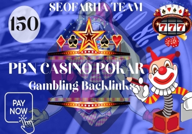 Skyrocket 150 PBN Casino,  Poker,  Gambling with High DA/PA 50+ baklinks
