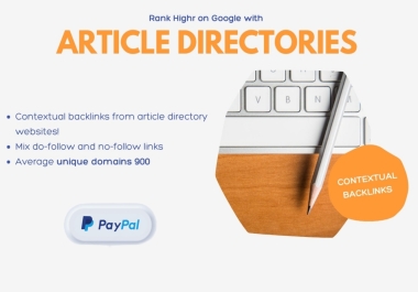 Get 1000+ High-Quality Contextual Backlinks from Top Article Directories - Boost Your SEO Today