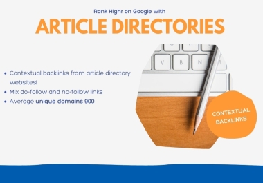 1000 Contextual backlinks from articl directory websites
