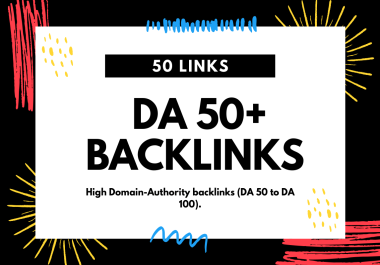 Buy 50 Links DA 50+ Backlinks Dofollow