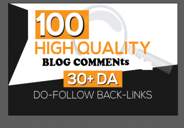 i will do SEO blog comments backlinks DA 30+ sites