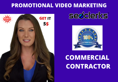 I will create spokesperson promo video for commercial contractor