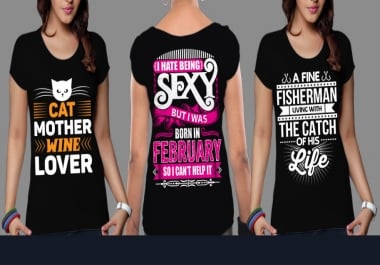 i will do typography and custom t shirt design