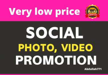 I will Get High Quality Genuine Video Promotion and Social Marketing