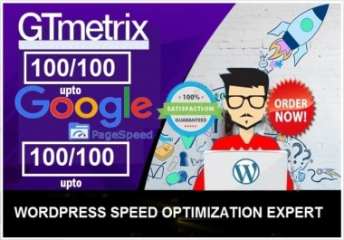 I will do word press website speed optimization,  increase page speed