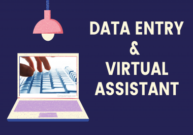 I will do any kind of data entry and will be your virtual assistant