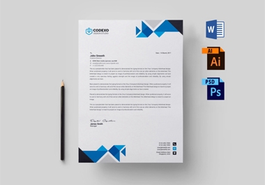 I will design simple and nice looking letterhead word template