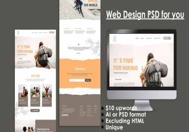 Design web site template or website PSD