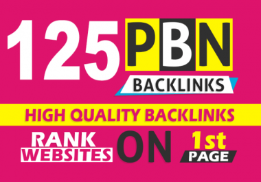 125 Permanent All DA 70+ Homepage Dofollow PBN Backlinks