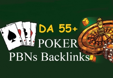 20 permanent DA 55+ PBN Backlinks Casino,  Gambling,  Poker,  Judi Related Websites