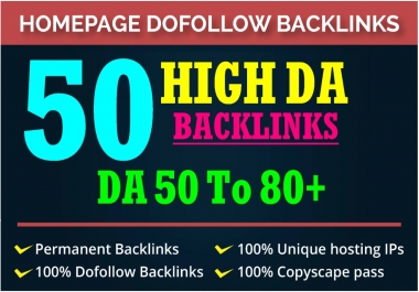Provide you 50 Permanent Manual All DA 75+ PBN Backlinks