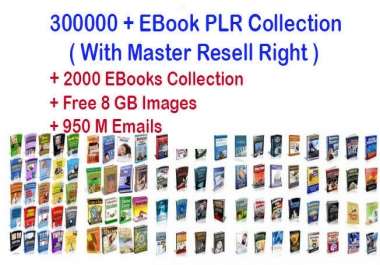 300000+EBooks PLR Articles with MRR+20000 PDF with Bonus+8GB Images+950 M Emails
