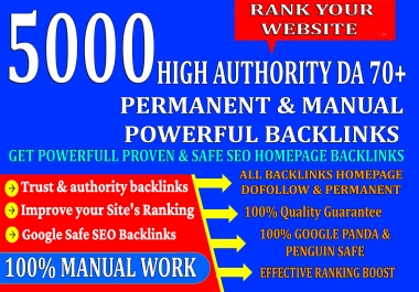 DR60+ 5000 HighAuthority Permanent Web2.0 Homepage Backlinks With High DA/PA On Ranking your Website