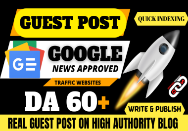 700 words Article and publish on google news approved site Guest posts on DA60+