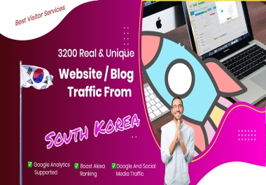 3200 Real & Unique Organic Traffic Your website improve your Alexa Ranking