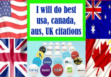 I will do best usa,  canada,  aus,  UK citations