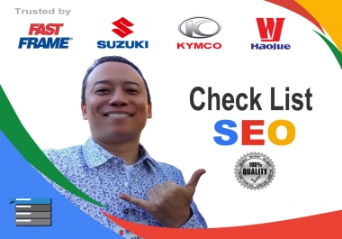 I will make SEO full checklist with 27 items of your reputation