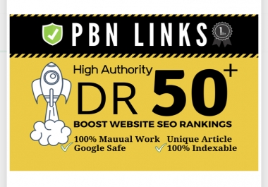 build 50 manual high dr50 plus homepage pbn dofollow backlink