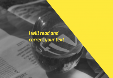 I Will Read And Correct Your Text