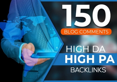 I will do manually 150 dofollow blog comment backlinks with da20 plus