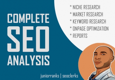 I will do a complete SEO analysis to your website and keyword research