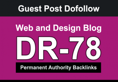 I will Guest Post on high DR 78 web and design blog
