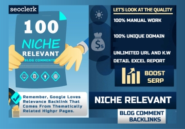 I will do 100 niche relevant backlinks as your website niche