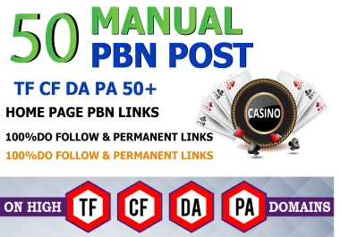 Rank Your Website with 50 PBN DA50 + Casino Online Poker Esports Betting slot Gambling Websites