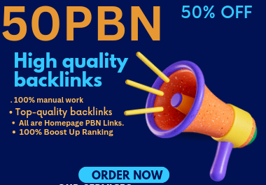 Build 50 HomePage PBN Backlinks All Dofollow powerful Links