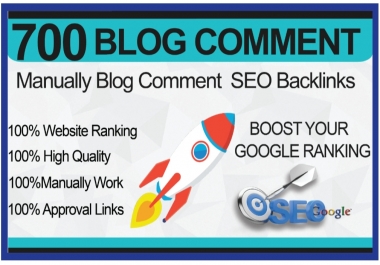 I will create manually 700 high blog comments