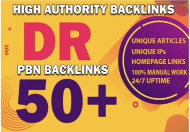 Build 50 PBN High DR 50 HomePage Dofollow Quality Backlinks