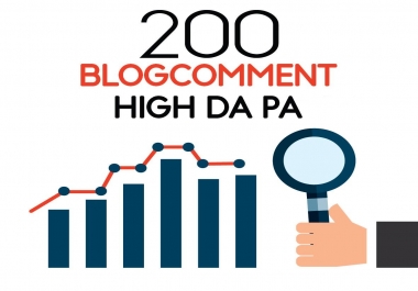 200 dofollow blog comment high DA PA quality backlinks
